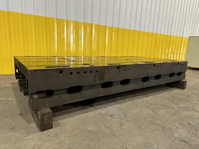 48" X 92" X 12" T-SLOTTED LAYOUT RISER TABLE / FLOOR PLATE: STOCK #19723