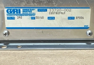 Used Gorman-Rupp 13720-002 Pumps Indiana US | J&J Industrial Supply #504166