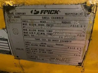 Frick 450 Hp Ammonia Compressor