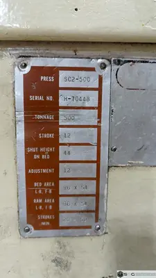 1990 BLISS SC2-500-96-54 Straight Side Mechanical Stamping Presses | Rygate LLC (4)