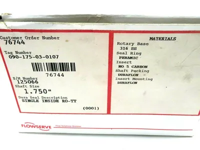 NEW FLOWSERVE 76744 SEAL KIT 090-175-03-0107 SHAFT 1.750" 125066