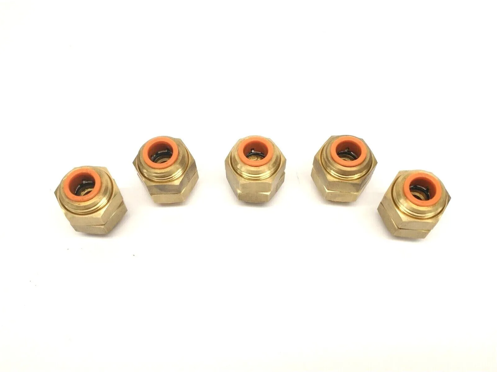KQ2E13-00A | SMC  Bulkhead Union One-Touch Fitting 1/2" Tube Size LOT OF 5 - Used