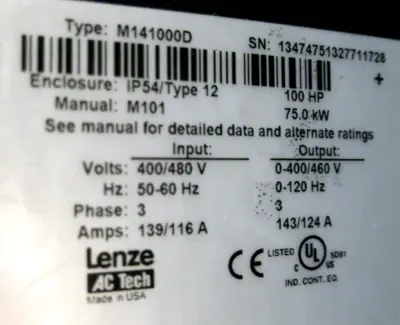 NEW Lenze AC Tech M141000D