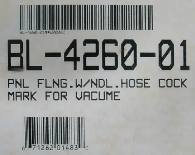 NEW T&S BL-4260-01 PANEL FLANGE NEEDLE VALVE BL426001