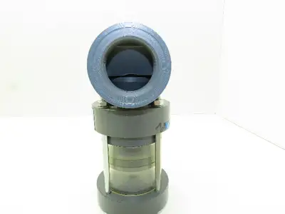 Plast-o-matic ELT150B-LS-PV 1 1/2" Shutoff Valve Double Action Pneumatic Powered