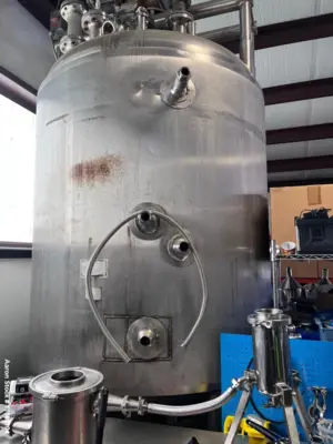 APV Crepaco approx 1500 gallon T316L stainless steel dimple jacket reactor