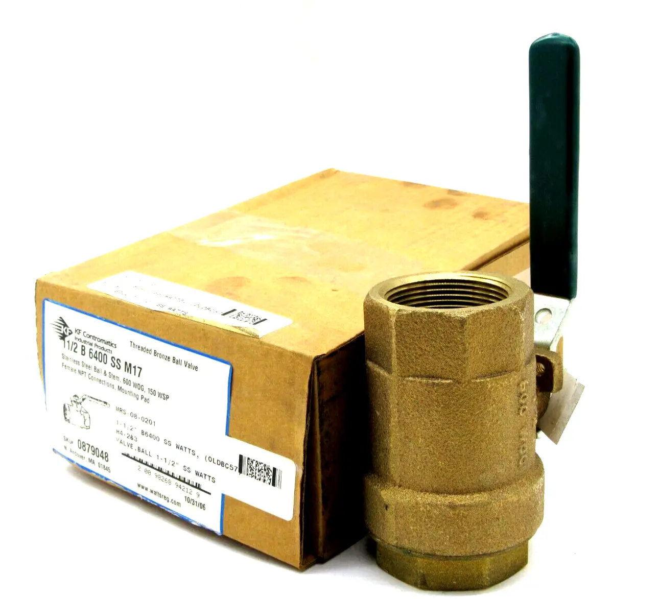 NEW KF CONTROMATICS B6400 BALL VALVE 1 1/2 B 6400 SS M17