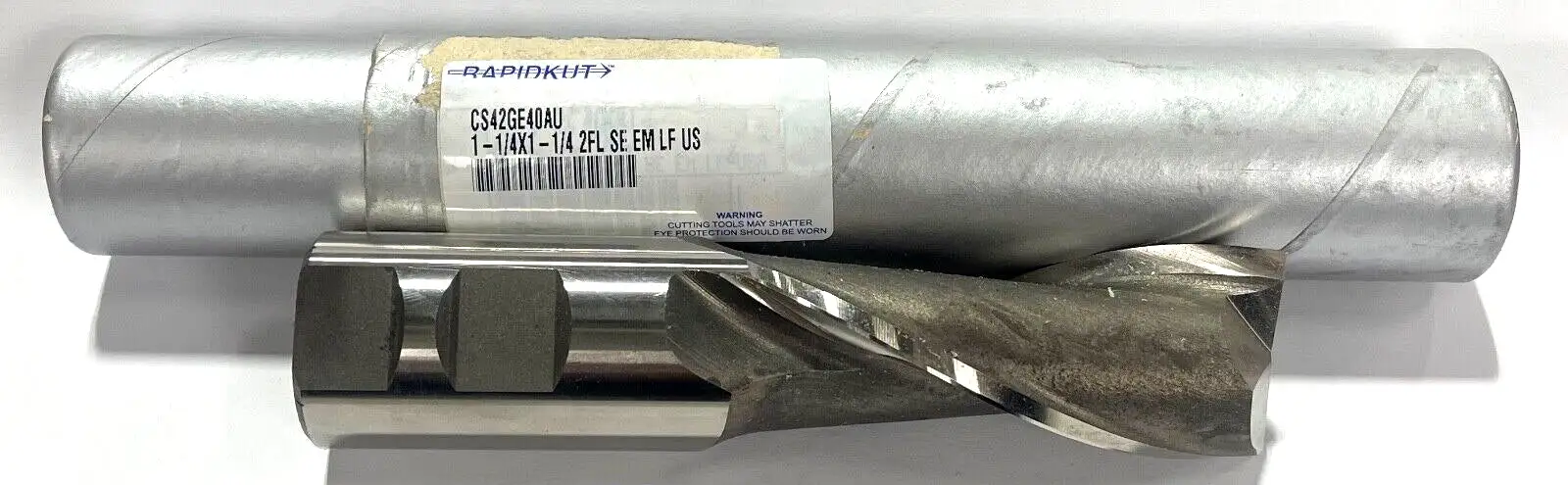 RapidKut 1-1/4" HSS End Mill Long Length 2 Flute USA Made