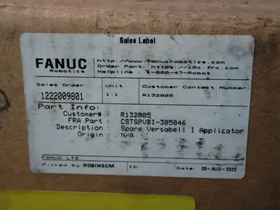 Fanuc Robotics  Spare Versabell I Applicator