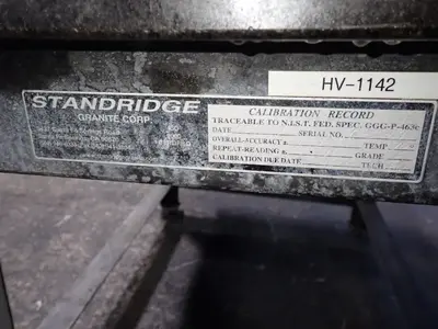 Standridge Granite Corp 37" X 68" Granite Surface Plate