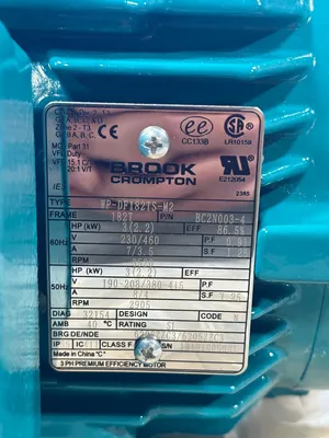 BROOK CROMPTON WP-DF182TS-M2 ELECTRIC MOTORS | ESS Industrial Equipment Sales (8)