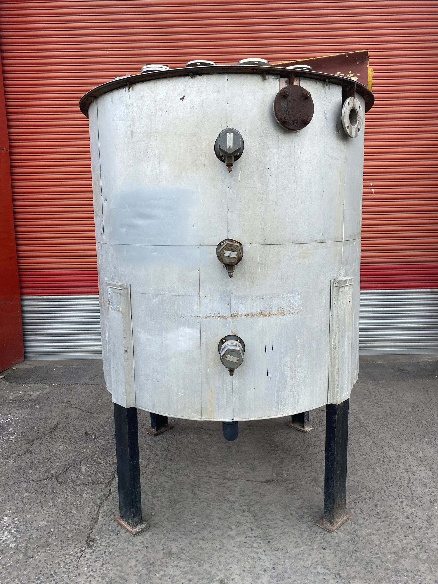 3,000 Litre Stainless Steel Vertical Storage Vessel, 1700mm Dia x 1560mm Straight Side