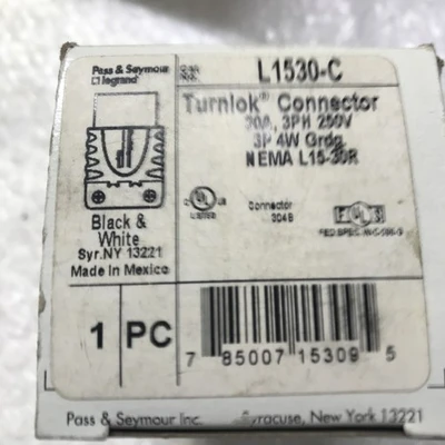 *NEW PASS & SEYMOUR LEGRAND WIRING TURNLOCK CONNECTOR ASSORTED QYT 8#