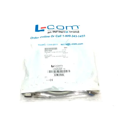 NEW L-COM MOLDED D-SUB CABLE REVERSIBLE HARDWARE MALE/FEMALE