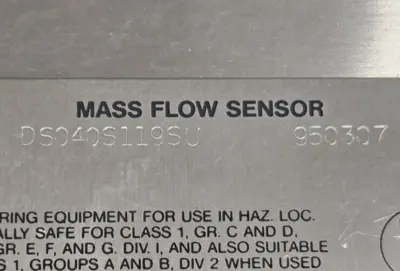Emerson DS040S119SU Sanitary Mass Flow Sensor Loc6E