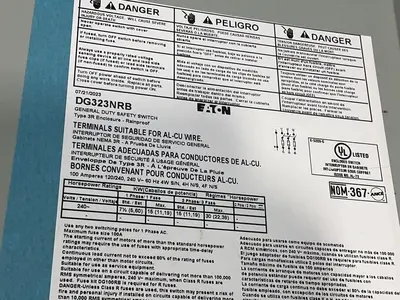 Used EATON DG323NRB Disconnects Ohio US | HGR 24 #1280569