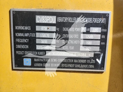 USED 2021 XCMG CV83PDU
