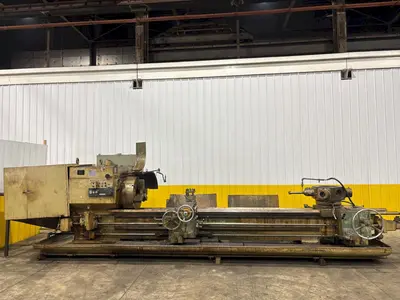 12.5" HOLLOW SPINDLE WARNER & SWASEY MODEL 4A (M-3580) SQUARE HEAD & 12' EXTENDED BED TURRET LATHE: YOBRO #24423
