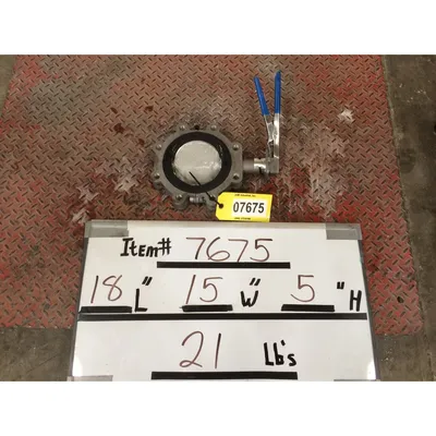 Used 6" Keystone Figure 920 316 Stainless Manual Butterfly Valve