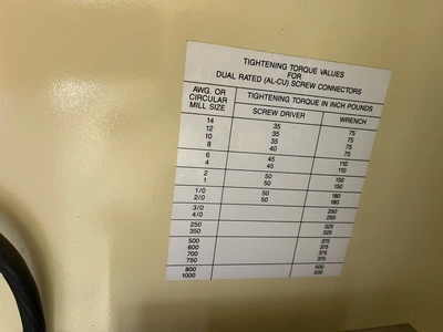 USED KOHLER POWER SYSTEM TRANSFER SWITCH