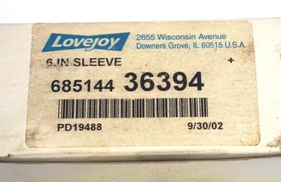 NEW LOVEJOY 685144-36394 SLEEVE 6 IN. 68514436394