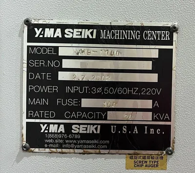 USED 2002 YAMA SEIKI VMB-1100