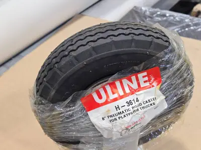 Uline 8" Pneumatic Rigid Caster H-3614