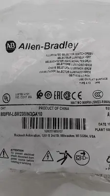 New | in-Stock ALLEN-BRADLEY ALLEN-BRADLEY ILLUMINATED SELECTOR SWITCH (G) 800FM-LSM23MN3GX10 Switch Parts | ND Industrial Surplus #1211856