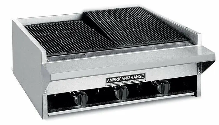 American Range Heavy Duty 24 inch Lava Rock Gas Charbroiler