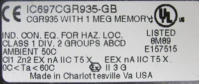 USED GE FANUC IC697CGR935-GB CENTRAL PROCESSOR UNIT IC697CGR935GB