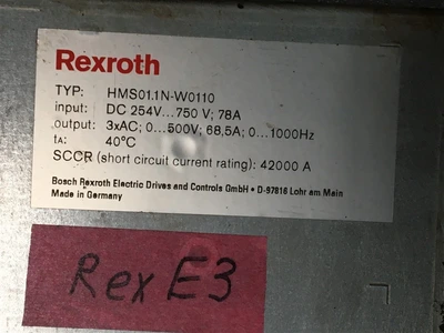 USED REXTROTH HMS01.1N-W0110 (5)-