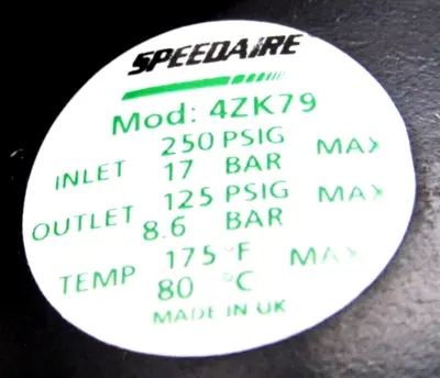 NEW SPEEDAIRE 4ZK79 FILTER REGULATOR
