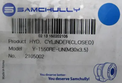 NEW SAMCHULLY Y-1550RE-UN HYDRAULIC ROTARY CYLINDER Y1550REUN
