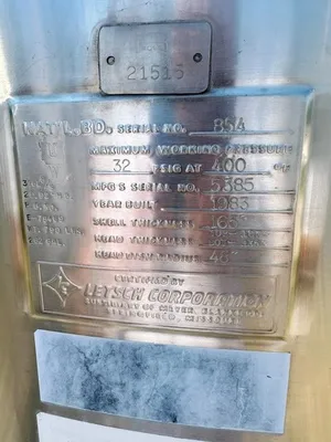 USED 1983 LETSCH CORPORATION 250 GALLON