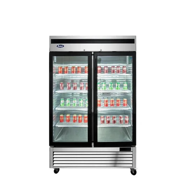 New | in-Stock Atosa New Atosa MCF8703ES Bottom Mount (2) Glass Door Merchandiser Freezer Display Freezers Illinois US | Falcon Restaurant Supply #1375442