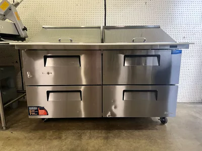 Used Turbo Air Used 60" Turbo Air TST-60SD-24-D4-N 4 Drawer Refrigerated Prep Table 120V - WO1 Food Prep Tables Illinois US | Falcon Restaurant Supply #1375243
