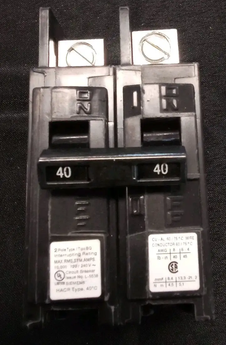 Used Siemens Siemens BQ2B040L 2-POLE 40A CIRCUIT BREAKER Circuit Breakers US | Infinity wholesale & Supply LLC #1305711
