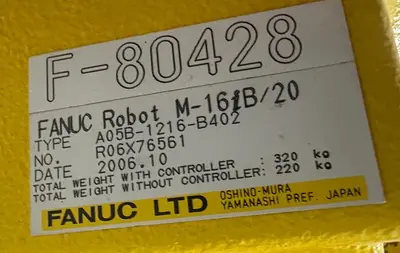 Used 2006 FANUC M16IB/20 Robots Michigan US | RAB Industries, Inc. #184484