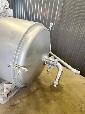 Used 300 Gallon Jacketed Tank, 316 Stainless Steel, With 85 HP Disperser