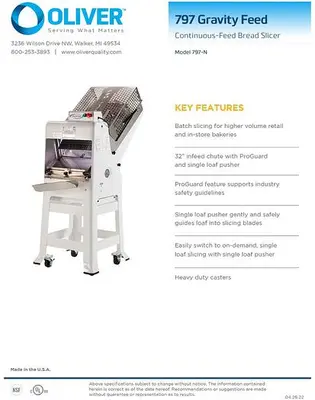 OLIVER _UNKNOWN_ Bread Slicer | Harvest Equipment and Fabrication Inc (2)