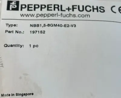 NEW LOT OF 2 PEPPERL + FUCHS 197152 INDUCTIVE SENSOR NBB1.5-8GM40-E2-V3