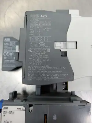 ABB A263010 45A Contactor w/A26S84S10 & CA510 Auxiliary Contactors. 4A43