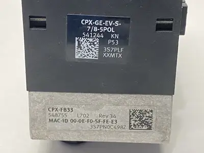 Used Festo Bus Node 548755 w/ CPX-GE-EV-S-7/8/5POL Interlinking Block 541244 Input / Output Modules Michigan US | Maverick Industrial Sales #1402343