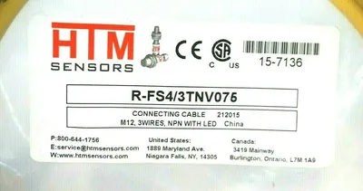 8 NEW HTM SENSORS R-FS4/3TNV075 CONNECTING CABLES RFS43TNV075