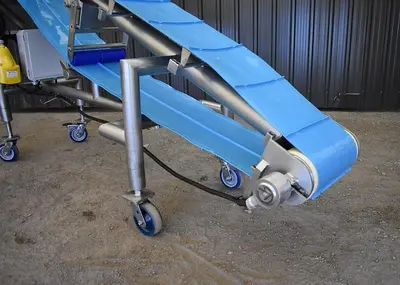 Used Belt Conveyor, 13’’ Wide X 115’’ Long, Variable Speed
