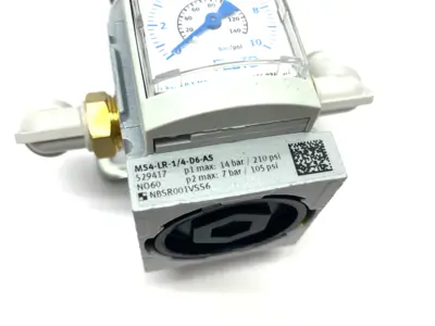 MS4-LR-1/4-D6-AS, 529417 | Festo MS4-LR-1/4-D6-AS Pressure Regulator G 1/4" 529417 w/ Bracket Mount - Used