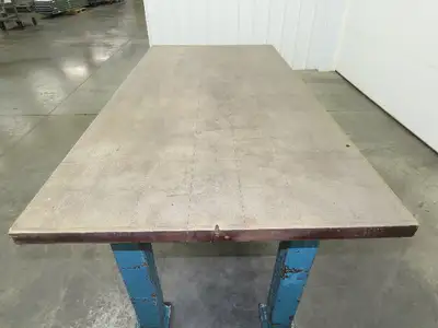 Vintage Precision Steel Welding Layout Table 71x35.5" Cast Iron 1-3/4" Thick Top
