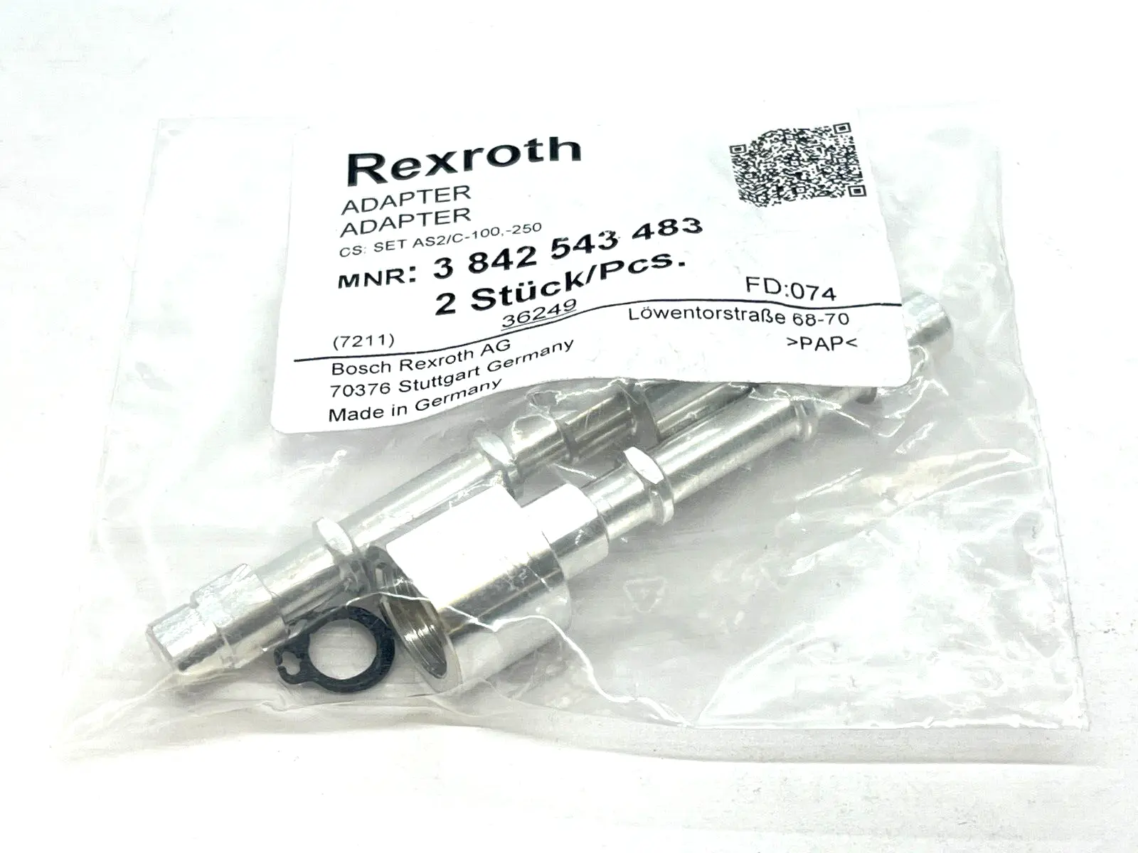 3842543483 | Bosch Rexroth  Adapter Set CS: SET AS2/C-100,-250 - New