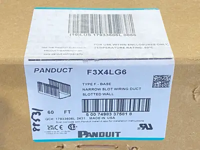 New | in-Stock Panduit Narrow Slot Wiring Duct Slotted Wall 6ft Lengths PKG OF 60FT Misc Electrical & Power Parts Michigan US | Maverick Industrial Sales #1414237