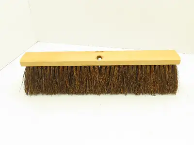 18" Garage Shop Brush Wooden Push Broom Head 4" Palmyra Fill  Lot of 6